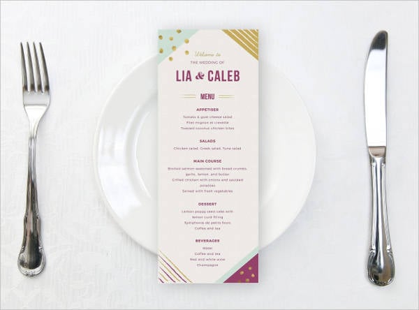 wedding-party-menu-template
