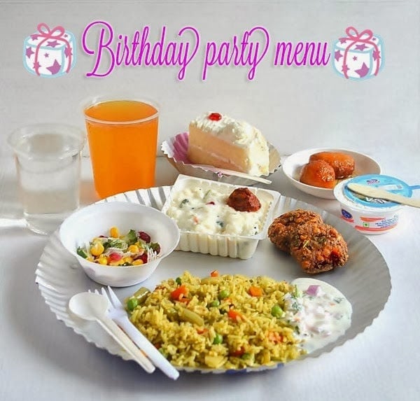 birthday dinner party menu template