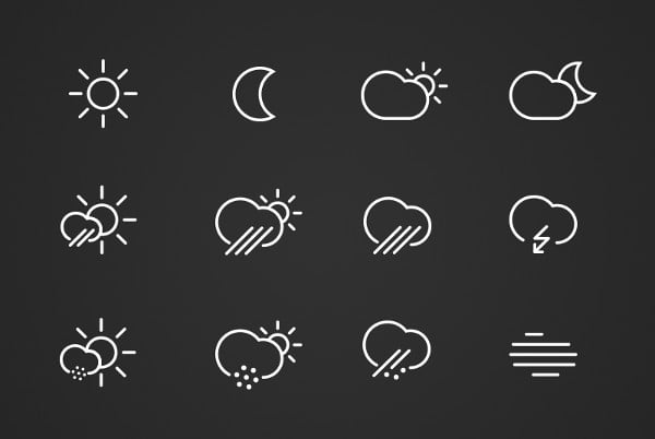 iphone weather app icons