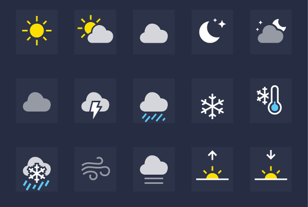 7-weather-app-icons-design-templates