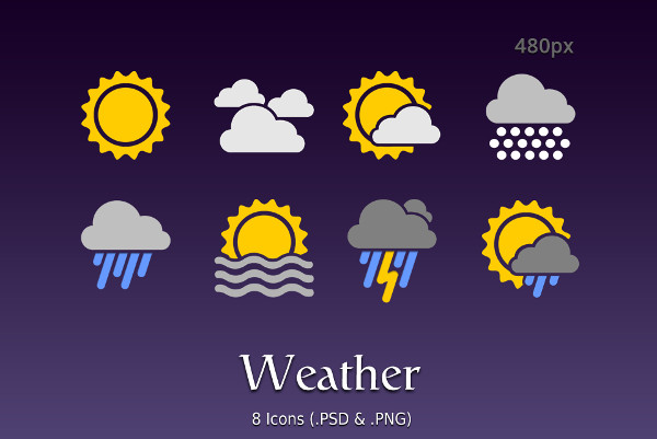 7+ Weather App Icons - Design, Templates