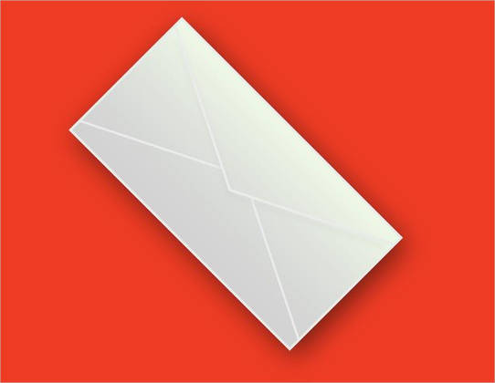 opened envelope cover template