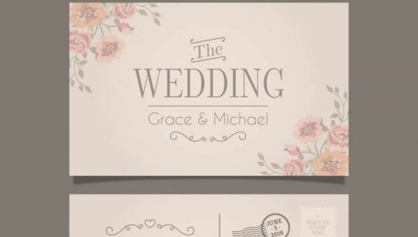 8 Wedding Invitation Postcard Designs Templates Psd Ai