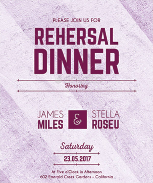 event dinner invitation postcard