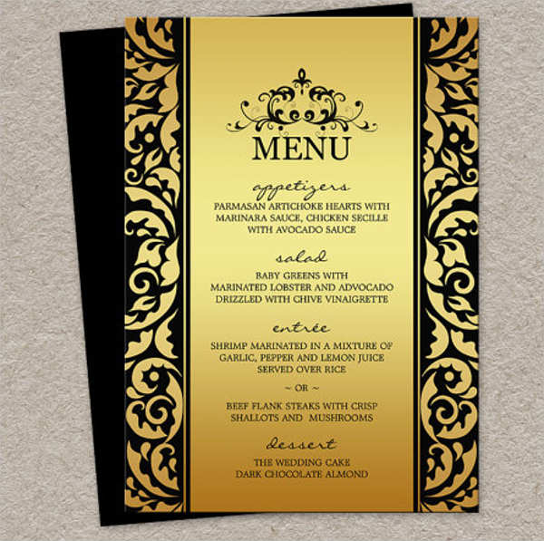 9 Dinner Party Menu Templates Design Templates Free Premium 