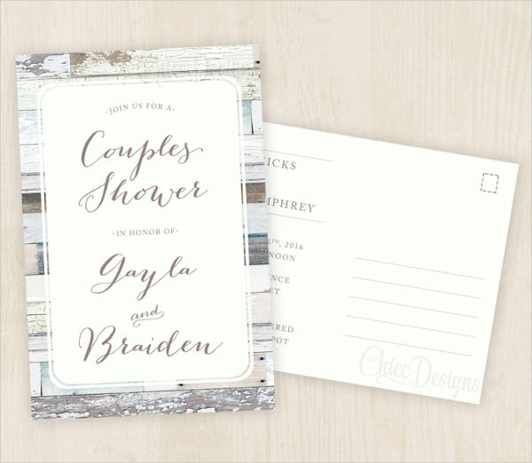 11+ Bridal Shower Invitation Postcards Word, PSD, AI, EPS