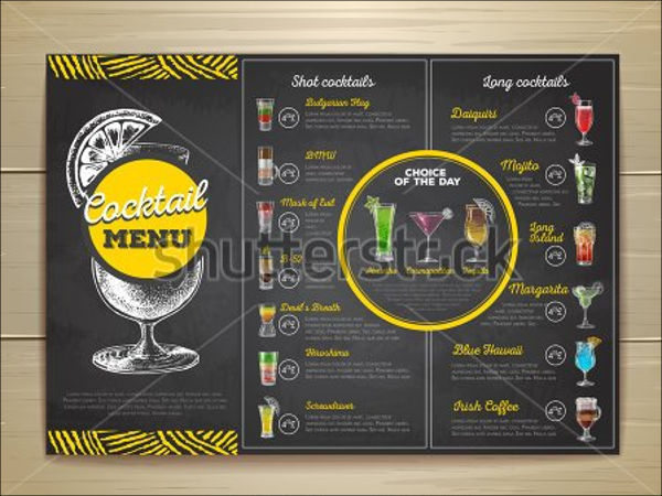 holiday cocktail party menu template