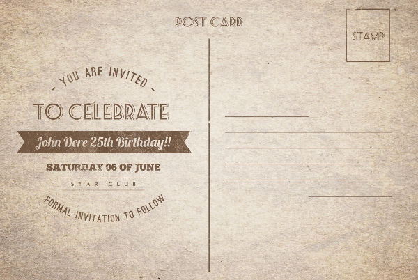 10 Best Birthday Invitation Postcards PSD AI Word