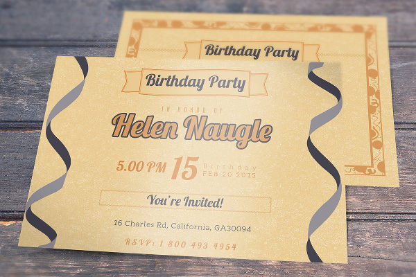 unique birthday invitation postcard