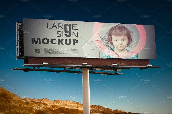 giant outdoor billboard mockup