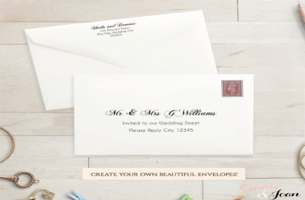 envelope address template atten