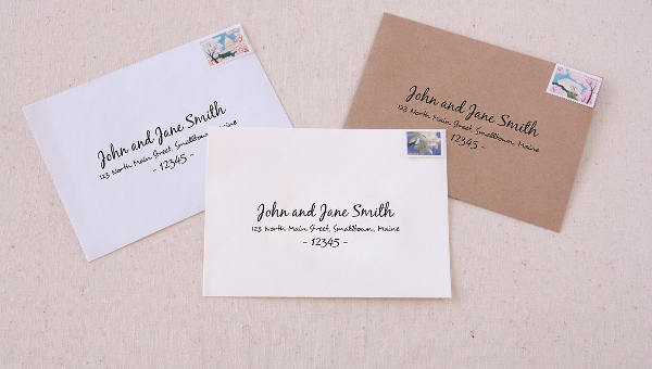 envelope with address window template