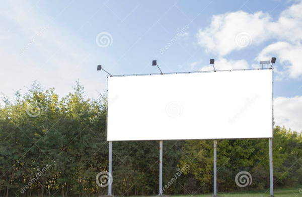 simple horizontal billboard mockup