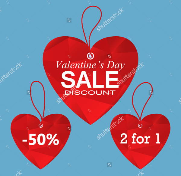 valentines day sale tag template