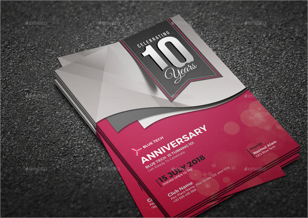 business anniversary invitation card