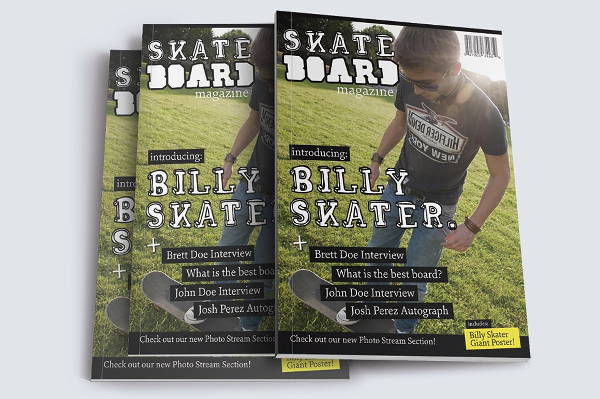 skateboard magazine template