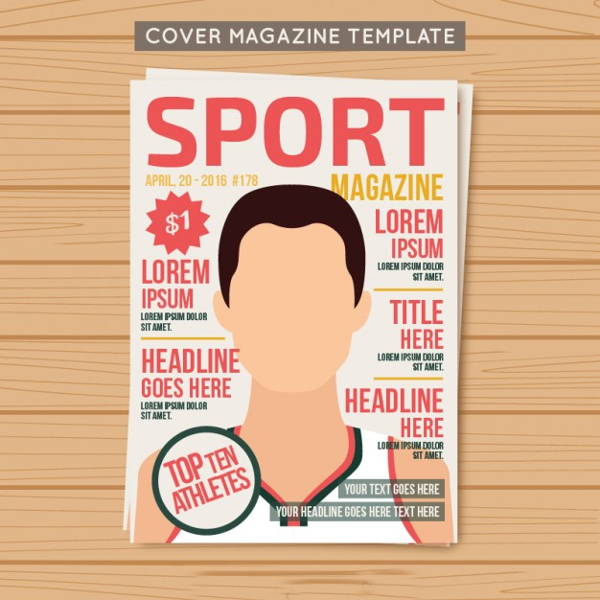 cover sport magazine template