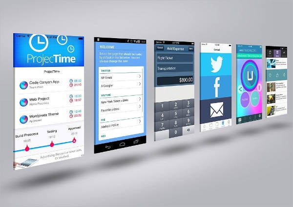 android mobile app mockup