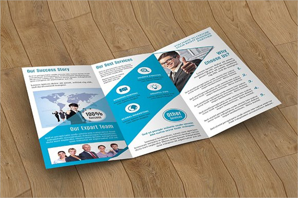 Corporate Company Trifold Brochure Mockup