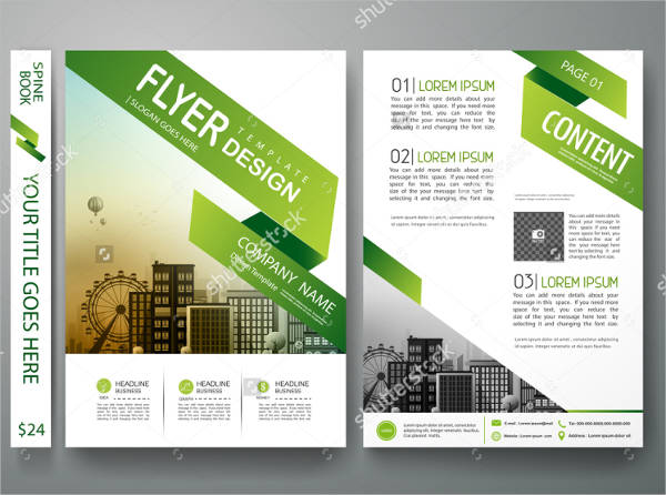 abstract green brochure vector