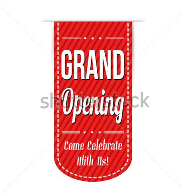 grand opening text banner
