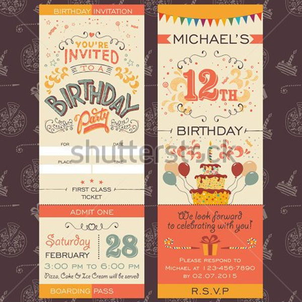 personalized ticket envelope template