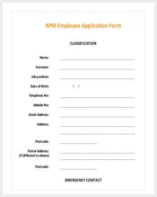 rpm-employee-application-form