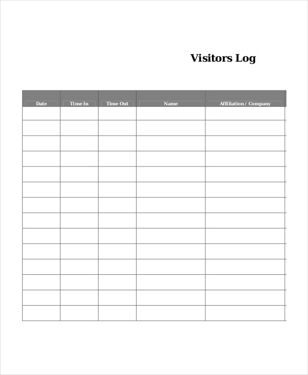 Log Book Template 8 Free Word PDF Documents Download