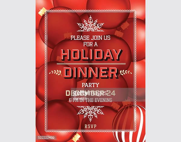 holiday dinner party invitation