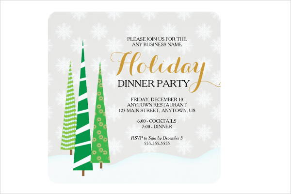 creative holiday dinner invitation