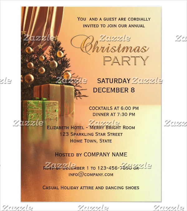 business christmas dinner invitation