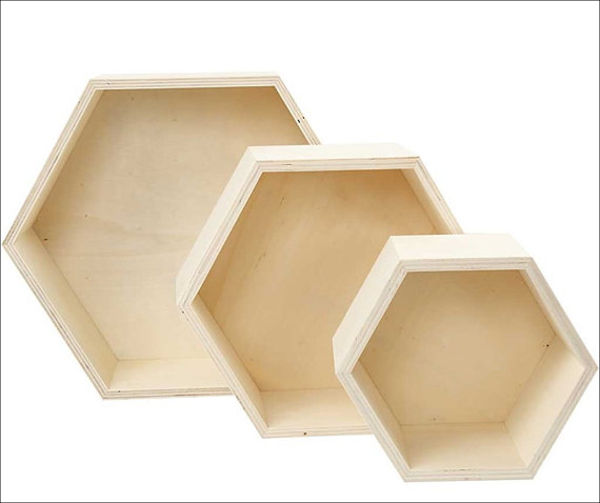 hexagon storage box template