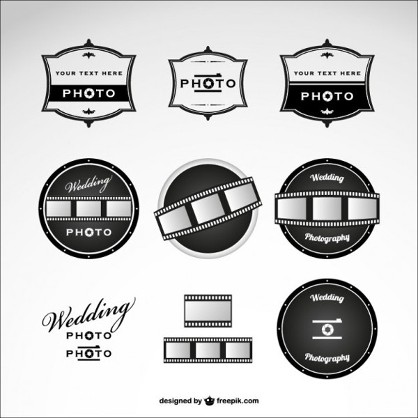 wedding photography logo vecto