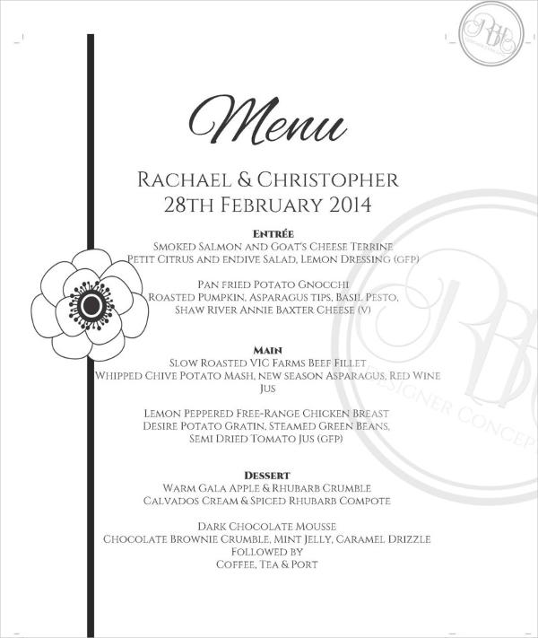 Dinner Party Menu 8+ Free Templates in PSD, AI