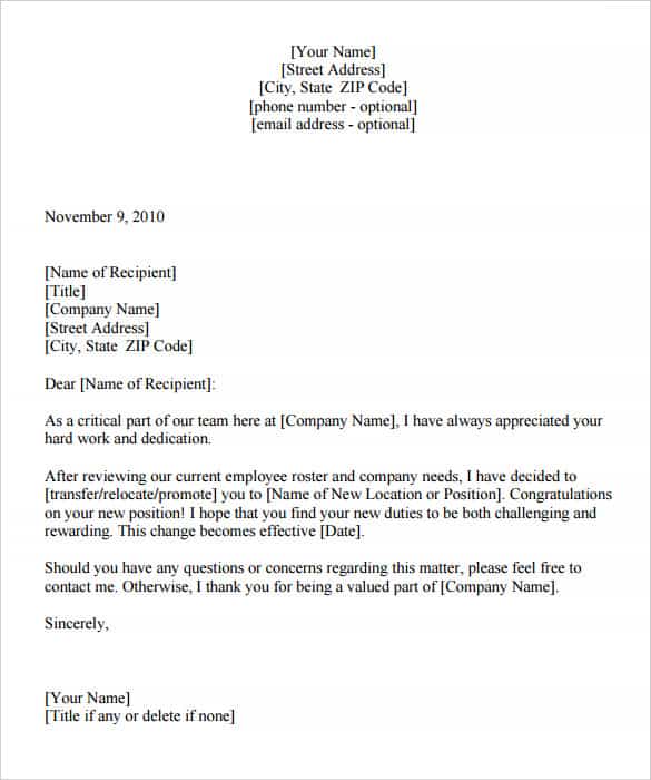 Sample Letter To Employees Regarding Benefits