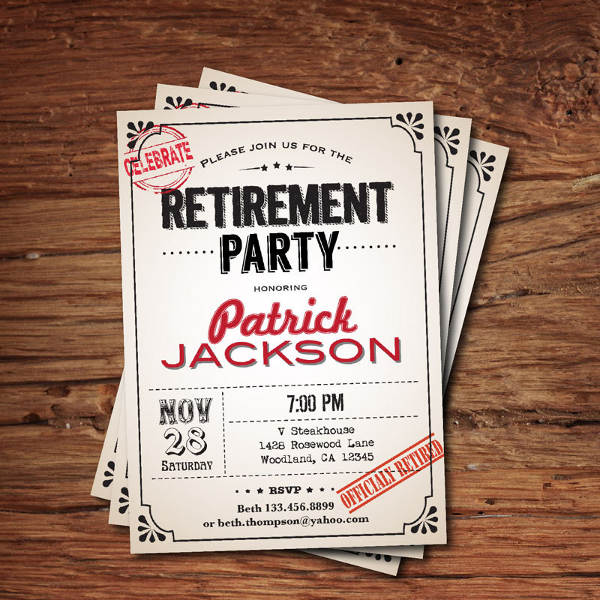 6+ Retirement Farewell Invitations - PSD, AI