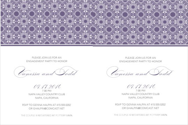 printable engagement dinner invitation