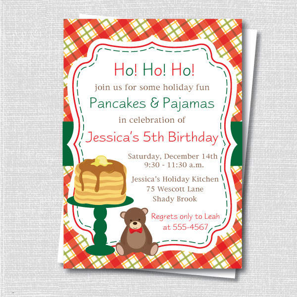 holiday pancake breakfast invitation