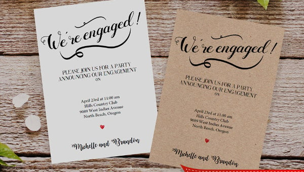 6 Engagement Ceremony Invitations Psd Ai Word Free