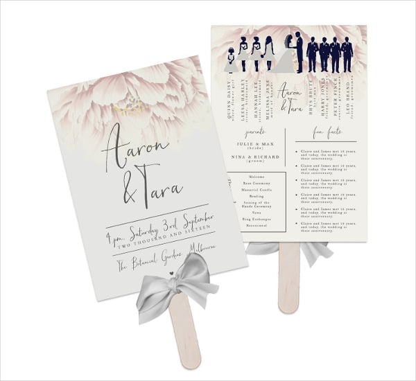 Free Printable Wedding Program Paddle Fan Template Printable Templates