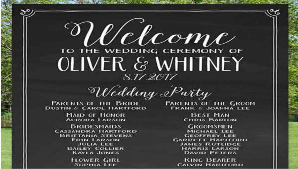 8 Chalkboard Wedding Program Templates Psd Vector Eps Ai Illustrator Download Free Premium Templates