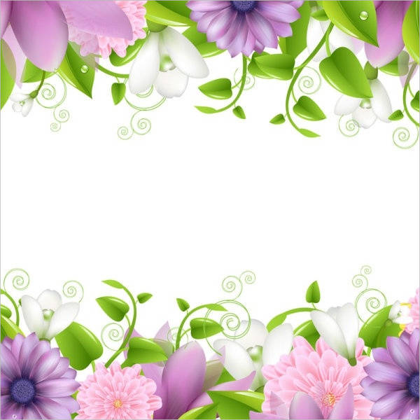 free flower border designs