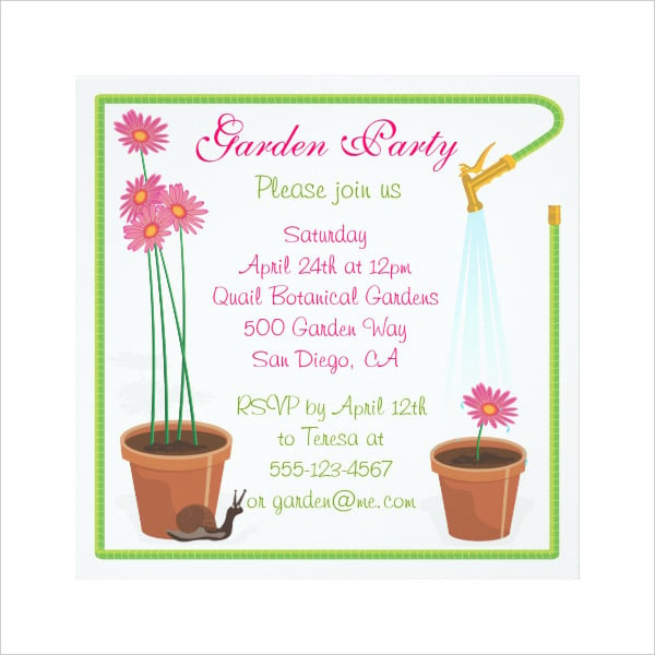 flower pot invitation template
