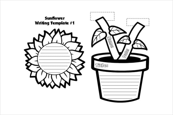 flower pot writing template