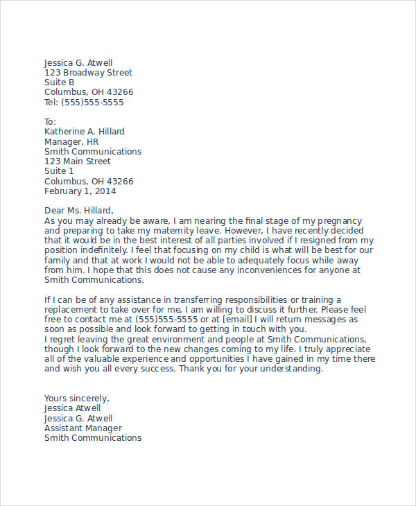 Resignation Letter Template Pdf from images.template.net