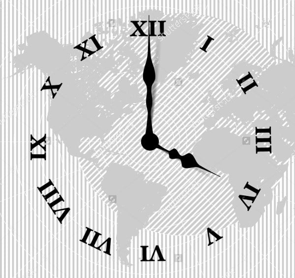 wall clock vector template