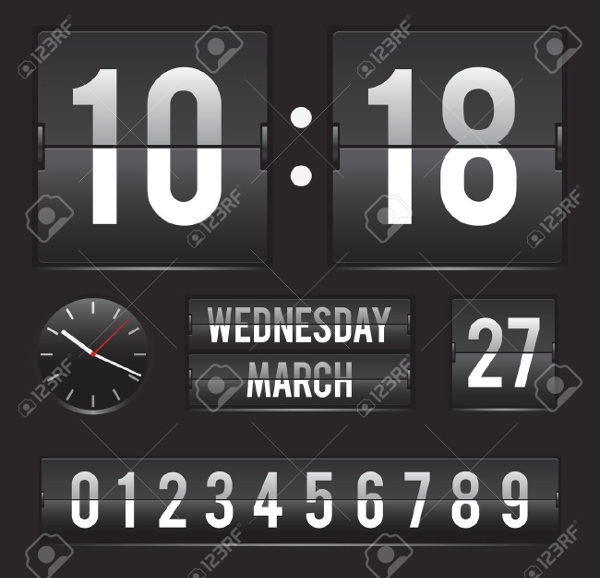 6+ Digital Clock Templates PSD, Vector EPS