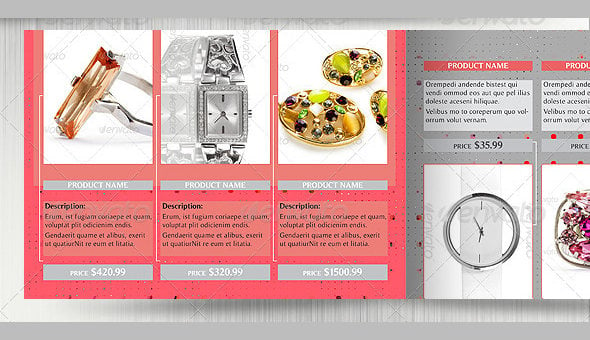 jewelry product catalog template