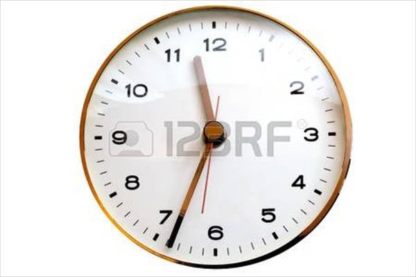 analog clock with minutes template