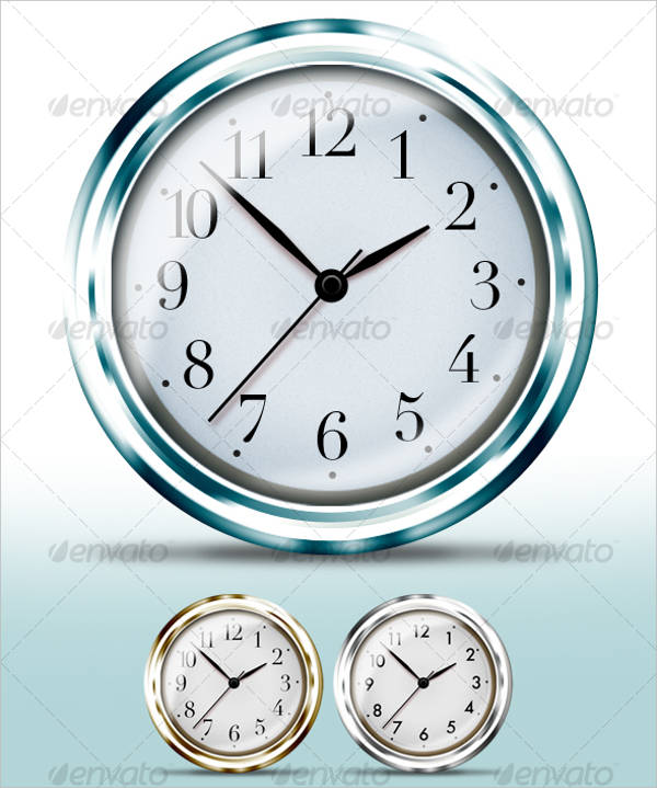 flash analog clock template
